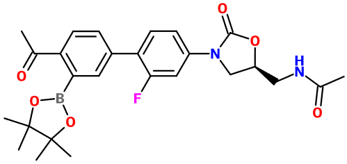 (image for) MC003489 N-{[(5S)-3-[4'-Acetyl-2-fluoro-3'-(4,4,5,5-tetramethyl-1,3,2-dioxaborolan-2-yl)-[1,1'-biphenyl]-4-yl]-2-oxo-1,3-oxazolidin-5-yl]methyl}acetamide